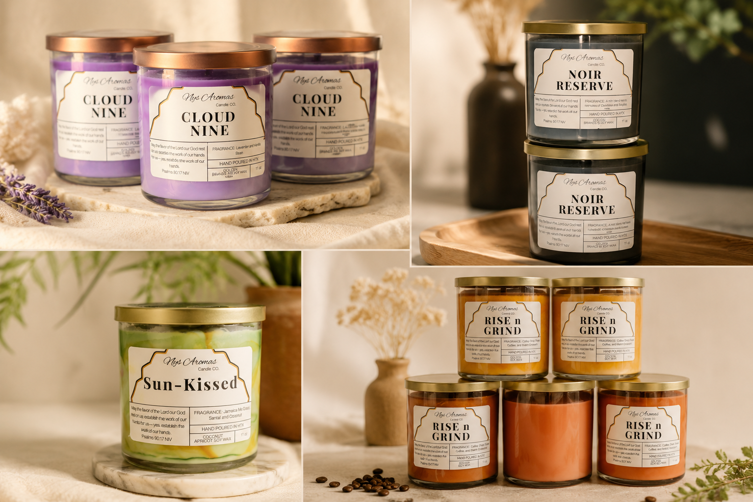 Nys 11oz Marbled Candles